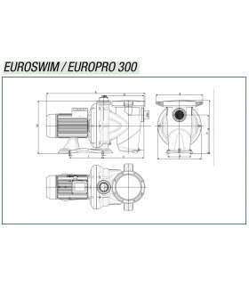 Bomba DAB Euroswim 300 3 CV Monofásica