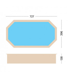 Ocean Wave oberirdisches Schwimmbecken aus Holz