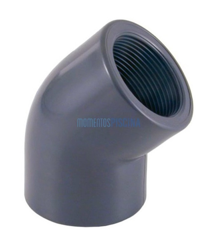 Codo 45º PVC roscar