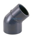 Codo 45º PVC reducido encolar