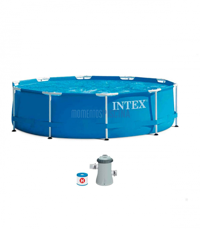 Abnehmbarer Pool Intex Metallrahmen 305x76 cm mit Reinigungsanlage