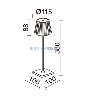 Litta Runde tragbare LED-Lampe