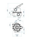 Magnum 2 ½" zijklep met AstralPool aansluitingen