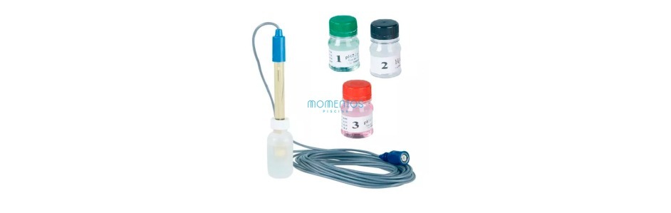 Electrode de pH avec solutions de calibrage