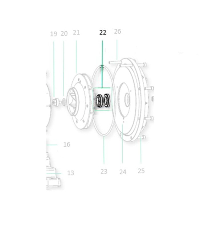 Mechanical seal Saci Magnus turbine plastic